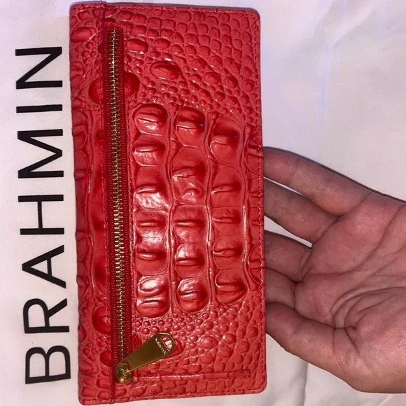 Brahmin Melbourne Ady Slim Bifold Wallet in Petunia Pink Ombré. Rare EUC - Picture 7 of 7